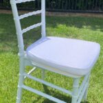 White Chiavari Wedding & Event Chair with Cushioned Seat