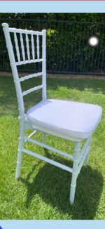 White Chiavari Wedding & Event Chair with Cushioned Seat